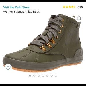 Keds scout ankle boot green size 7.5